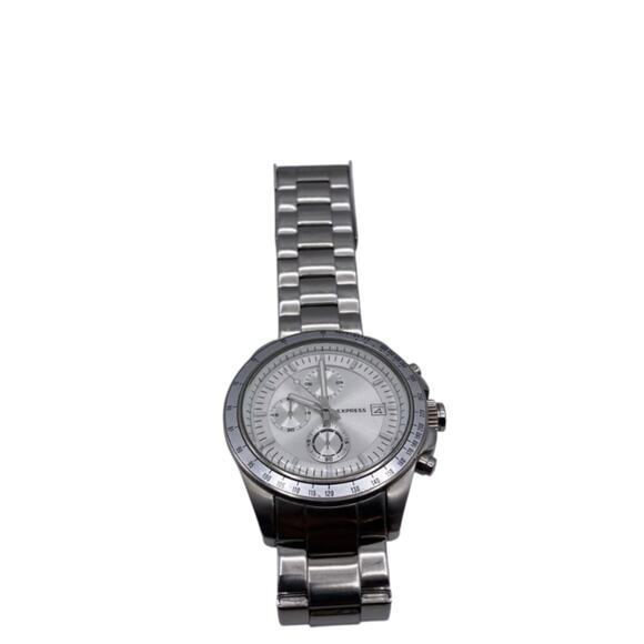 Express Men’s Chronograph Stainless Steel Watch – Silver Tone, Classic - Picture 2 of 6